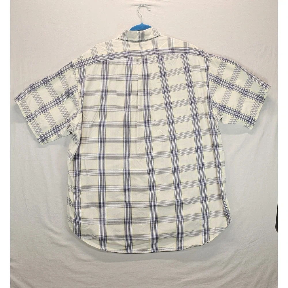 Ralph Lauren‎ Blaire Shirt XL Plaid Short Sleeve Button Down Cotton Classic